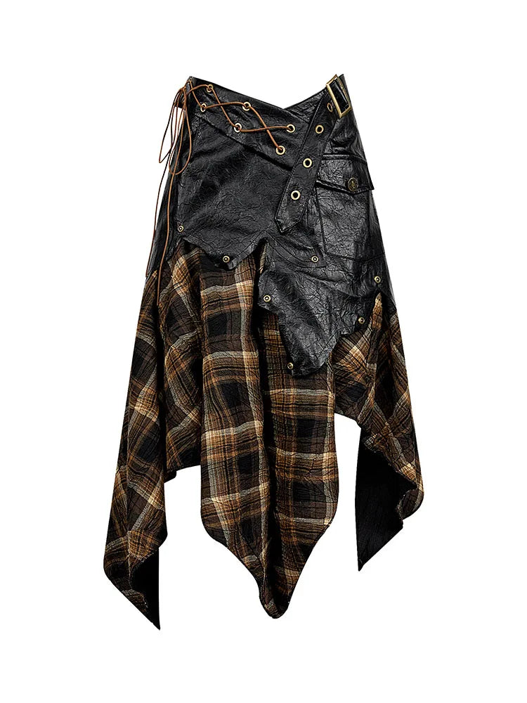 Sexy-Punk-Outfits-2-Piece-Set-Slash-Neck-Black-Top-Jacquard-Patchwork-Wrapped-Hip-Skirt-Asymmetrical.webp